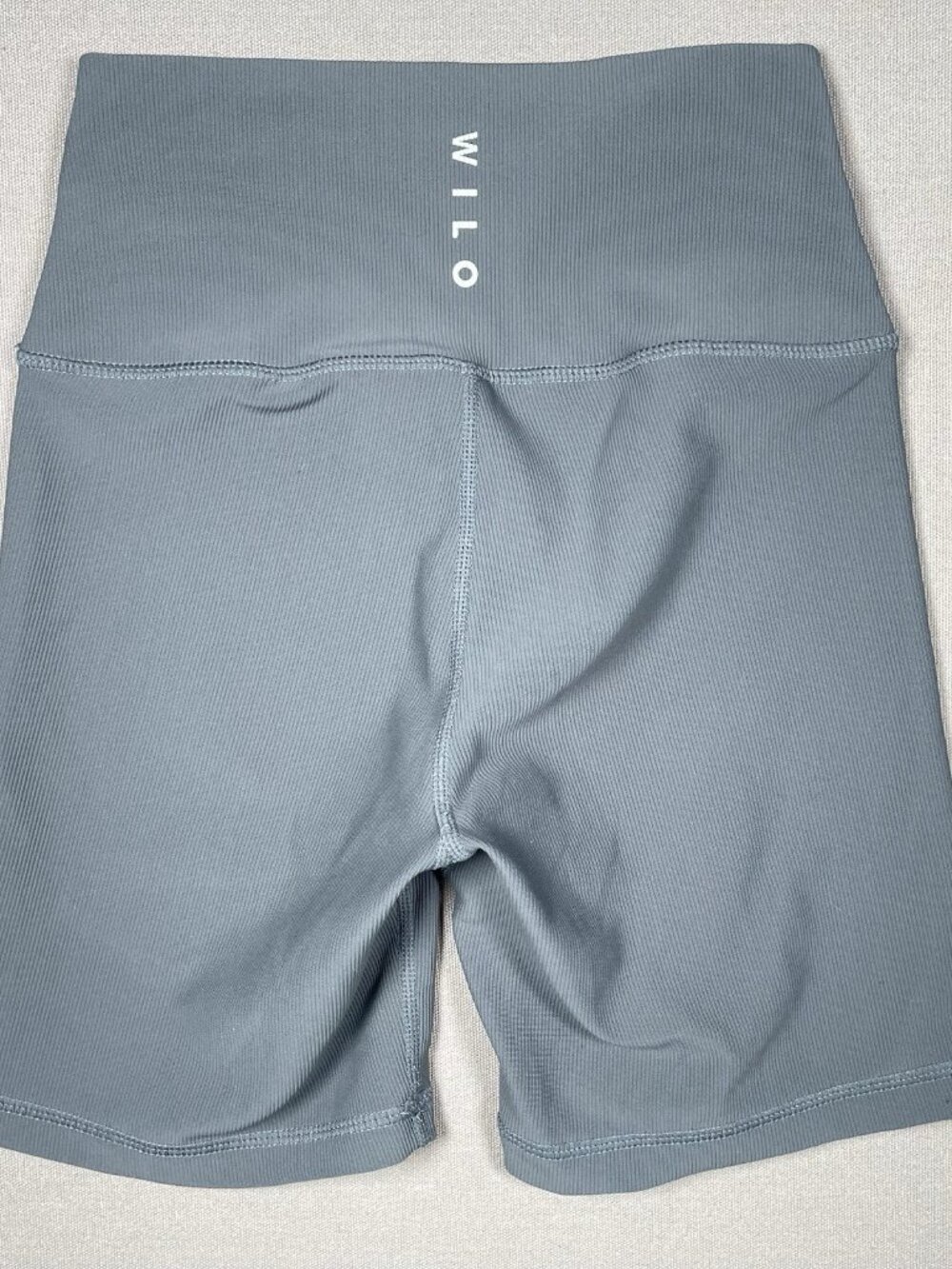 Wilo The Label Ribbed High Rise Gray Biker Shorts Inseam 5" - Women Size XS